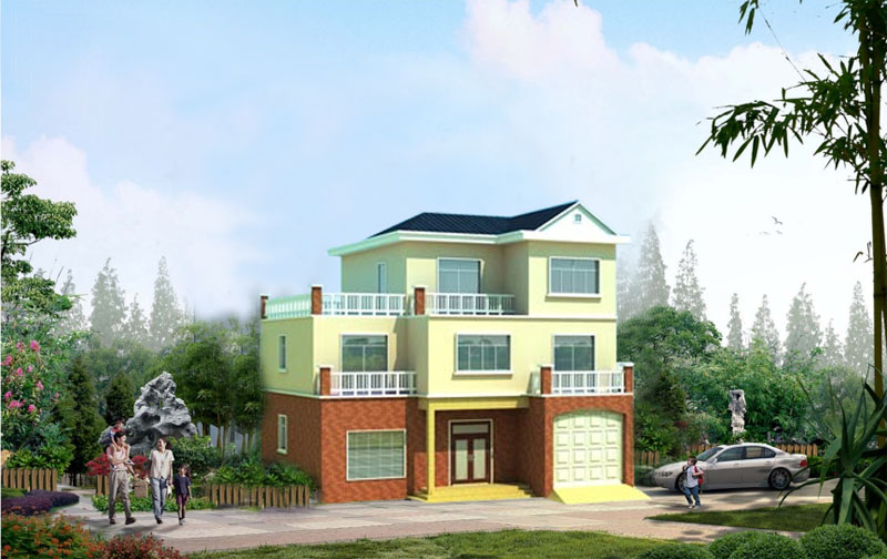 經典小三屋別墅戶型推薦 帶平面圖(圖1) 三層別墅戶型