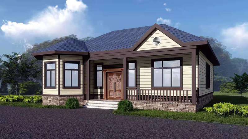 典雅精致 氣派華美 推薦5套農(nóng)村自建房一,二層輕鋼別墅戶型(圖1) 睿婕輕鋼別墅